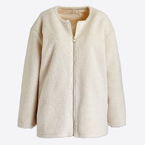 J. Crew Sherpa Fleece Shearling Bomber Jacket